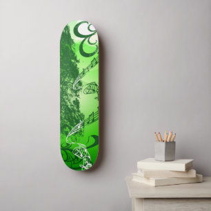 Green Melody Skateboard Deck