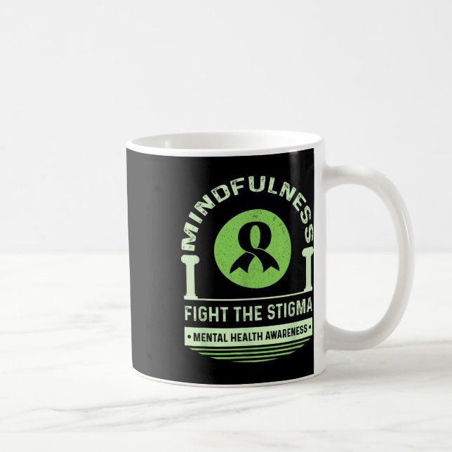 Green Mental Health Awareness Month Fight The Stig Coffee Mug (Right)