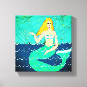 Green Mermaid Abstract Digital Print