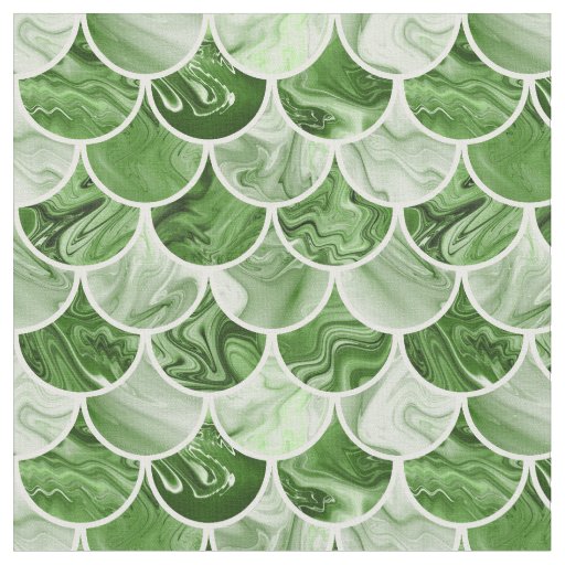 Green mermaid scales fabric