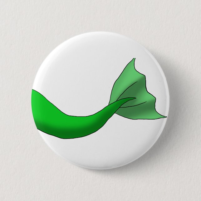 Green Mermaid Tail Button (Front)