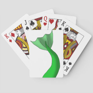 Green Mermaid Tail Poker Cards