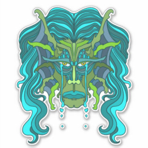 Green Merman Sticker
