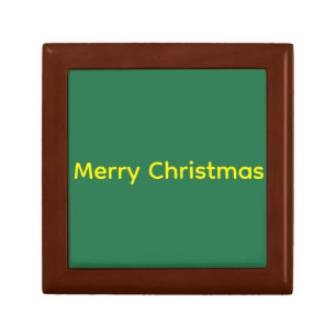 Green Merry Christmas Gift Box