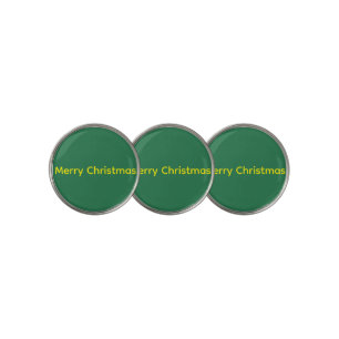Green Merry Christmas Golf Ball Marker