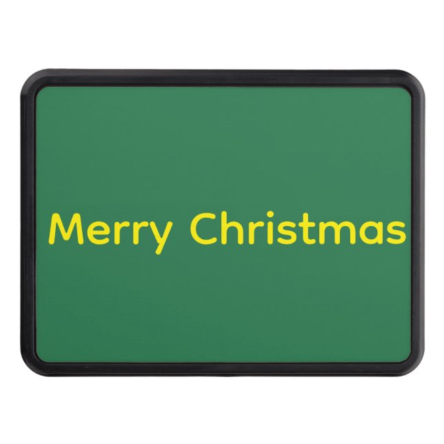 Green Merry Christmas Hitch Cover (Front)