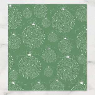Green Merry Christmas Ornament Envelope Liner