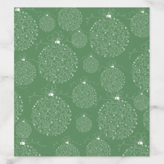 Green Merry Christmas Ornament Envelope Liner