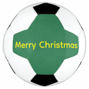 Green Merry Christmas Soccer Ball