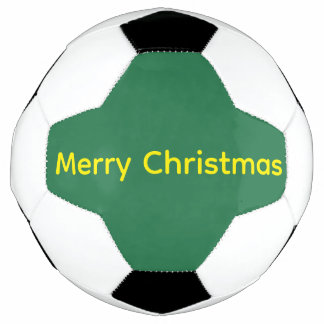 Green Merry Christmas Soccer Ball