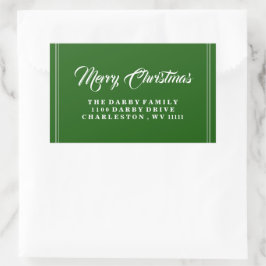 Green Merry Christmas Sticker