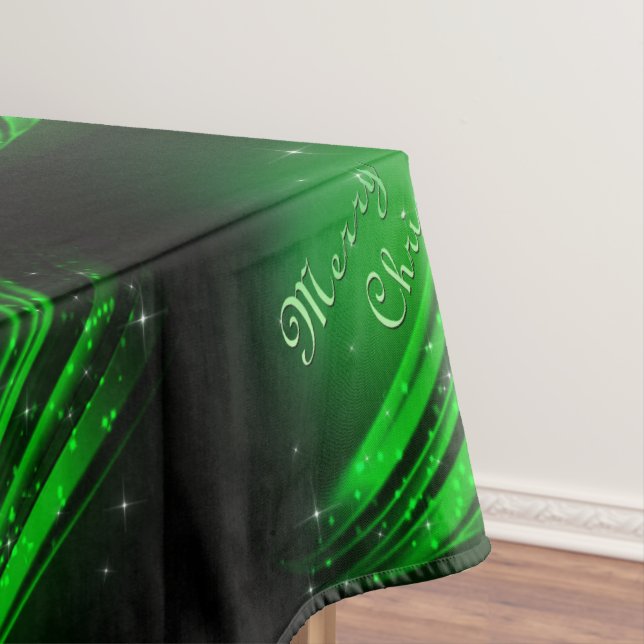 Green Merry Christmas Tablecloth (In Situ)