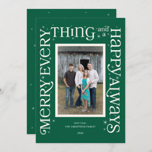 Green Merry Everything and a Happy Always Holiday Card