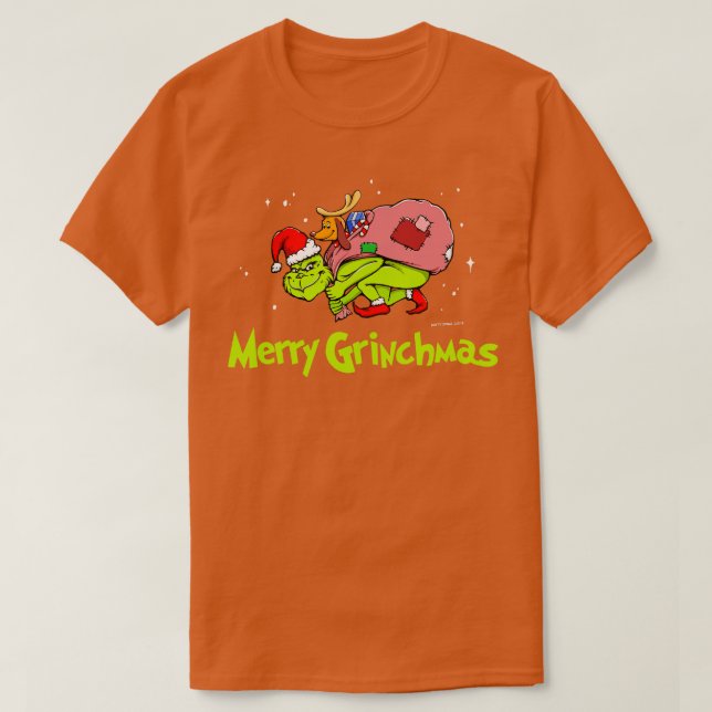 Green Merry Grinchmas T-Shirt (Design Front)