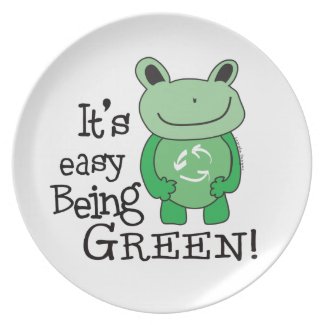 Green Message Plate