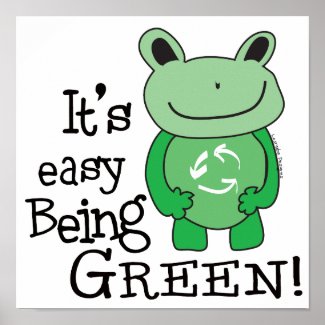 Green Message Poster