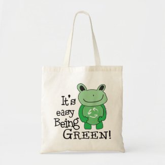 Green Message Tote Bag