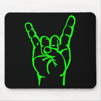Green Metal Horns Mousepad