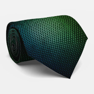 Green Metal Mesh Elegance – Retro Art Neck Tie