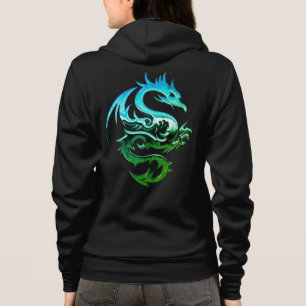 Green Metallic Dragon Hoodie