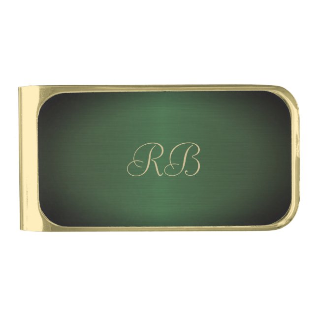 Green Metallic Money Clip (Front)