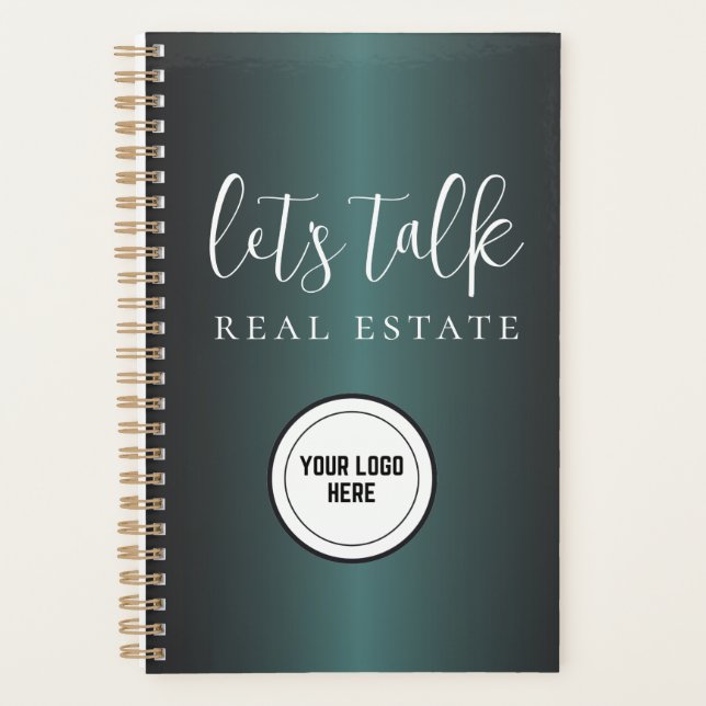 Green Metallic Real Estate  Planner (Front)