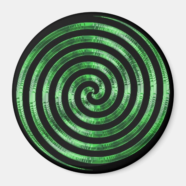 Green Metallic Swirl Magnet (Front)