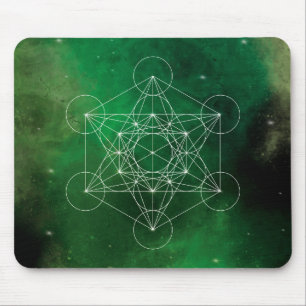 green Metatron Mouse Pad