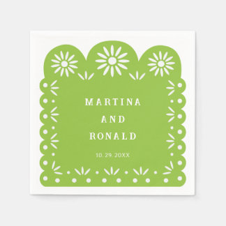 GREEN MEXICAN PAPEL PICADO NAPKINS