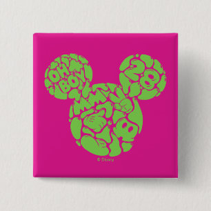 Green Mickey Mouse Liquid Icon Button