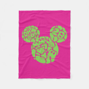 Green Mickey Mouse Liquid Icon Fleece Blanket
