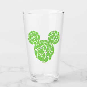 Green Mickey Mouse Liquid Icon Glass