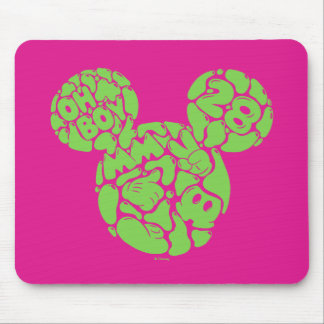 Green Mickey Mouse Liquid Icon Mouse Pad