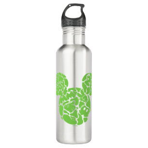 Green Mickey Mouse Liquid Icon Stainless Steel Water Bottle