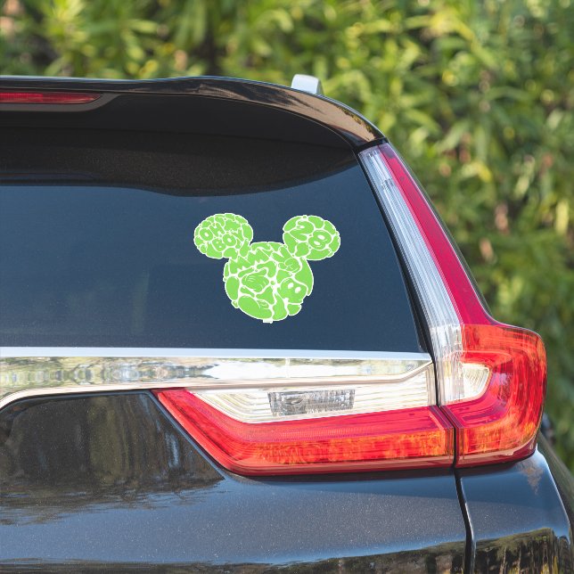 Green Mickey Mouse Liquid Icon Sticker (Car Side)