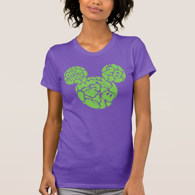 Green Mickey Mouse Liquid Icon T-Shirt (Front)