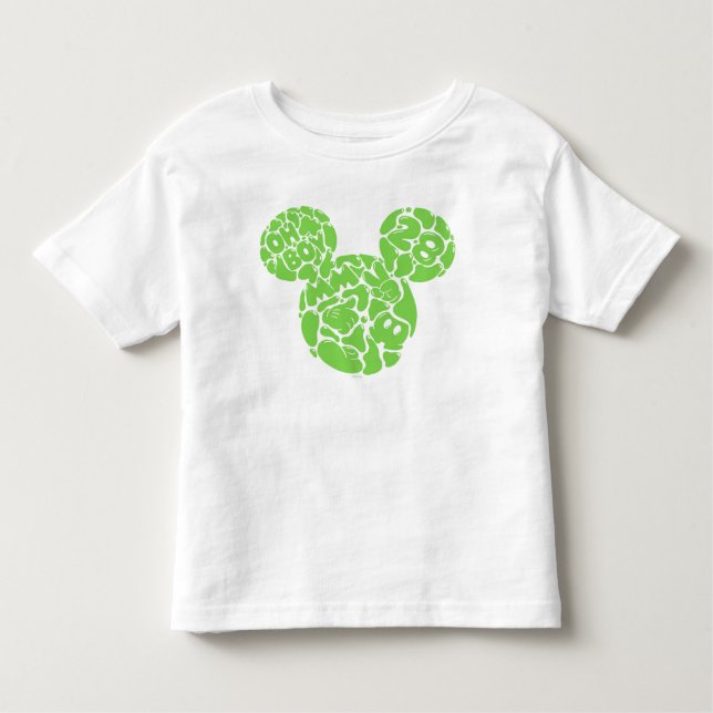 Green Mickey Mouse Liquid Icon Toddler T-shirt (Front)