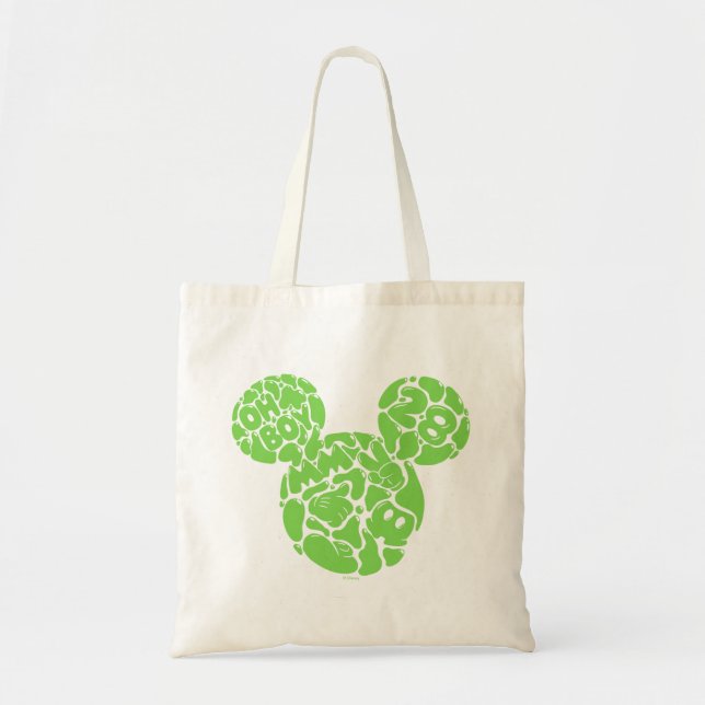 Green Mickey Mouse Liquid Icon Tote Bag (Front)
