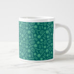 Green Microbes Pattern Giant Coffee Mug