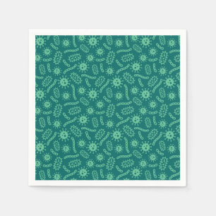 Green Microbes Pattern Napkins