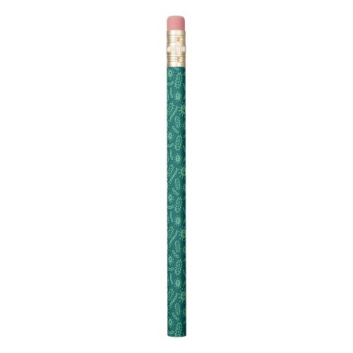 Green Microbes Pattern Pencil