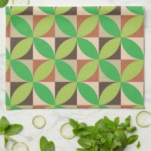 Green Mid Century Modern Geometric pattern