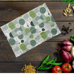 Green Mid-Century modern  Kitchen Towel<br><div class="desc">This design may be personalized by choosing the Edit Design option. You may also transfer onto other items. Contact me at colorflowcreations@gmail.com or use the chat option at the top of the page if you wish to have this design on another product or need assistance with this design. See more...</div>