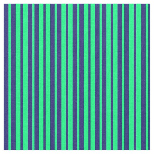 Green & Midnight Blue Lines Fabric