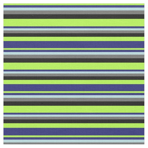 Green, Midnight Blue, Powder Blue, Gray & Black Fabric