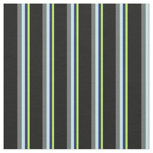 Green, Midnight Blue, Turquoise, Dim Grey & Black Fabric