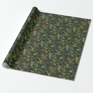 Green Military Camo Classic Camouflage Wrapping Paper
