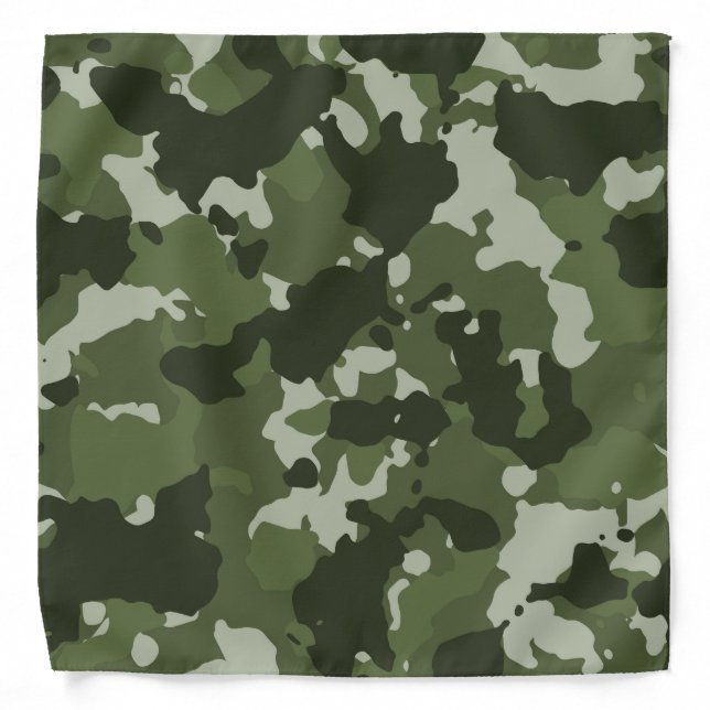 Green Military Camouflage Army Air Force Bandana (Front)