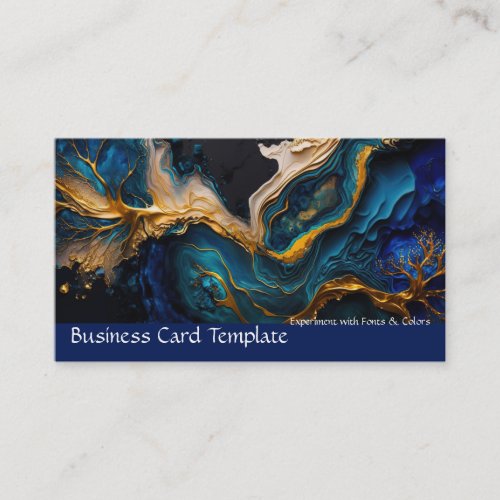 Green  Mineral Vein Turquoise Business Card