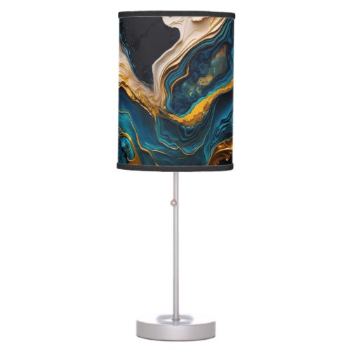 Green  Mineral Vein Turquoise Table Lamp